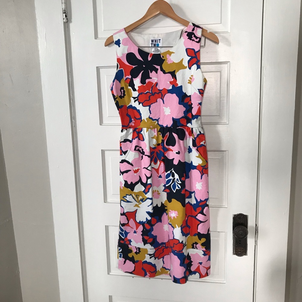 Anthropologie floral sleeveless dress
